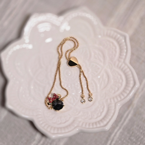 Kate Spade Disney Minnie Goldtone Adjustable Bracelet NWT Retail $69 - Picture 4 of 4